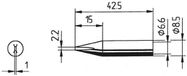 Ersa 842 CD Soldeerpunt Beitelvorm Grootte soldeerpunt 2.2 mm Inhoud: 1 stuk(s)
