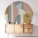 Arches Design Sticker Mural Rond / Cercle - Diamètre 70 cm - Adhésif + Protection Mate