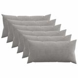 vidaXL Kussensloop Lichtgrijs Katoensatijn 40 x 70 cm 6 stuks