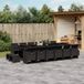 Maison Exclusive - Ensemble de jardin pour extérieur, 17 pièces, avec coussins, noir, en polyrotin
