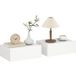 Mobliva Ensemble De 2 Tables De Chevet Murales Flottantes Avec 1 Tiroir Pour Chambre À Coucher, 40 X 30 X 15 Cm, Blanches