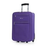 Stijve ITACA Stijve Cabine Suitcase 20 Klein Reis Koffer met Wielen - EVA Hand Koffer 55x40x20 met Telescoopsteel - Lichtgewicht Cabin Max Hanbagage Luggage met TSA-cijferslot, Paars