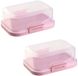 Ibenzoa® Rose Conteneurs de stockage alimentaire empilables avec fermeture à clip