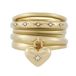 Fossil Sadie JF048347108 Damesring van goudkleurig roestvrij staal