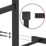 VidaXL Bedframe met hoofdbord metaal zwart 100x200 cm