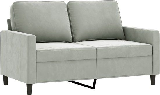 vidaXL Tweezitsbank 120 cm fluweel lichtgrijs