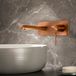 Hudson Reed Otto Mitigeur lavabo mural moderne - Cuivre satiné - Design encastré - Laiton