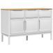 VidaXL Dressoir FLORO, wit, 114x43x74 cm, massief grenenhout