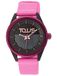 Vibrerende TOUS Op zonne-energie werkend polshorloge, duurzaam, zwart, Fuchsia, Armband