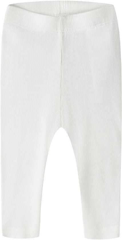 NAME IT NBNKAB LEGGING NOOS - Baby - Leggings - Gestreept - Cloud Dancer - Unisex - Katoen/Modal/Elastaan - Maat 80