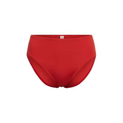 ESPRIT ESPRIT Women Beach high waist bikinibroekje met ribstructuur rood