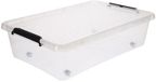 5Five Opbergkist met deksel - Clip Box - 29 liter - Kunststof - Transparant