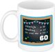Bellatio Decorations Mok 60 jaar - Blauw - 300 ml - Keramiek