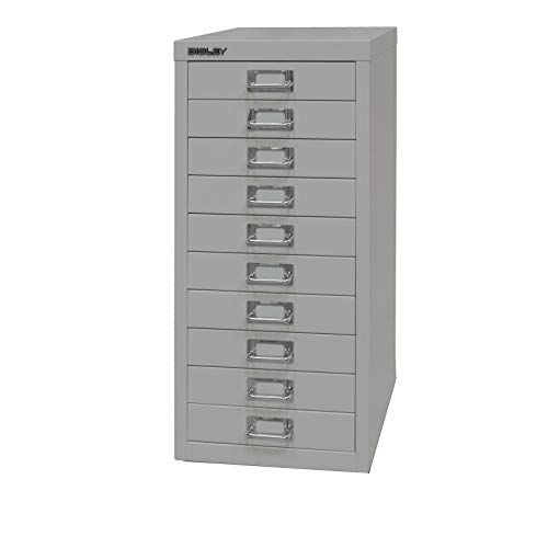 Bisley MultiDrawer - 10 Laden - DIN A4 - Metaal - Lichtgrijs - 38 x 27,9 x 59 cm