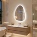 Miroir LED pour salle de bain - Miroir mural 55x77 cm - Antibuée - Éclairage arrière - Capteur tactile - 3 températures de couleur - IP44