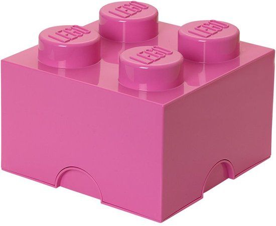 LEGO Brick 4 Storage Box - 6L - Pink