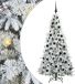 vidaXL Sapin de Noël artificiel articulé avec 300 LED blanc 180 cm PE et PVC