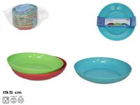 Gerimport Picknick/camping borden set - 3x stuks - multi kleuren - kunststof - herbruikbaar
