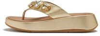 FitFlop F-Mode Ultra-Jewel Leather Toe-Post Sandals BRUIN - Maat 39