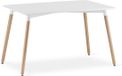 Viking Choice Table à manger - blanc mat - 120 x 80 cm - bois durable