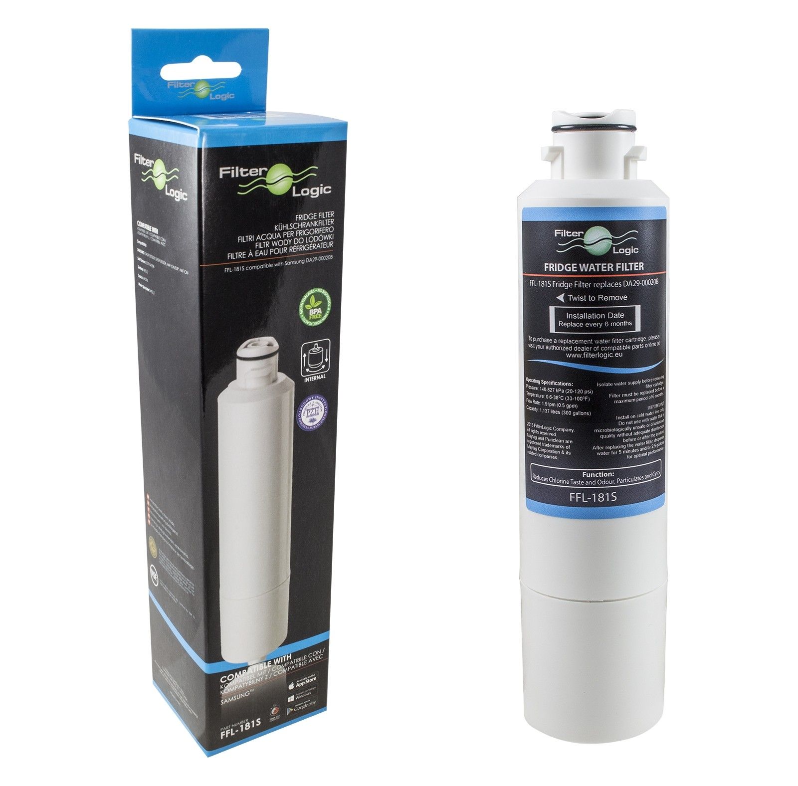 Filter Logic Samsung DA29-00020B HAF-CIN Koelkast Waterfilter - FFL-181S
