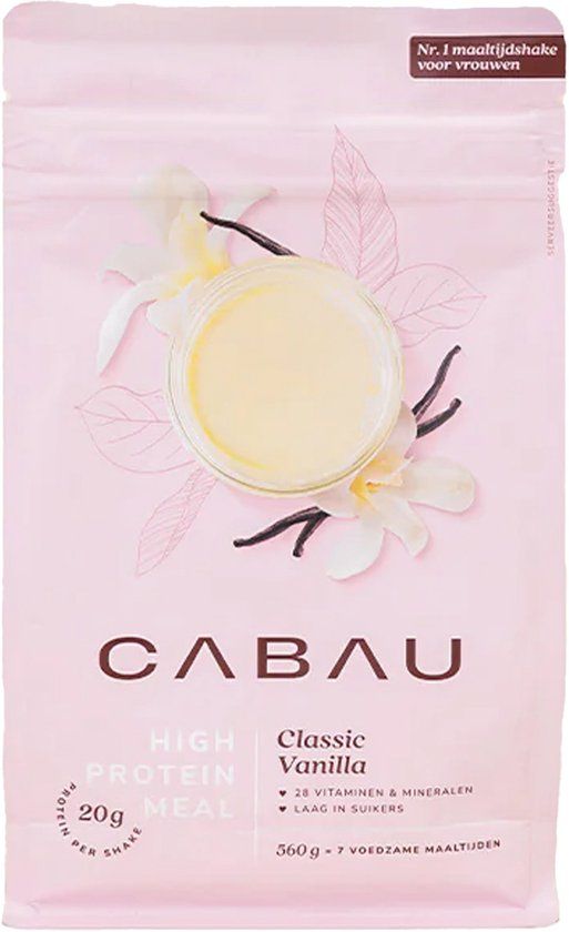 Cabau Lifestyle Cabau High Protein Meal Vanilla - 7 Porties - 21g Eiwit - Vegan Maaltijdvervanger