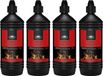 Esschert Design 4x stuks heldere lampenolie/fakkelolie 1 liter - zwart
