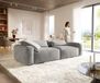 DELIFE Grote bank Freestyle Pure Structuurstof zacht grijs 280x110 cm