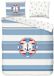 Pure dekbedovertrek maritiem met boei - Lits jumeaux 240x200/220 cm - Blauw - Microvezel