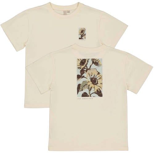 LEVV T-shirt met backprint beige