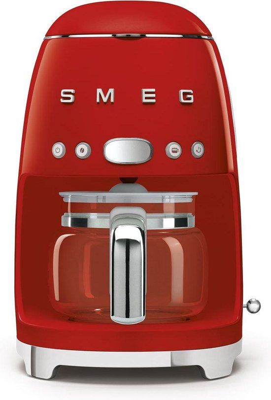 Smeg DCF02RDEU - Rood - Filterkoffiezetapparaat - 10 kopjes - Warmhoudfunctie