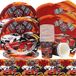 Set d'anniversaire sans marque - 61 pièces de décoration de voiture de course - Pour garçons