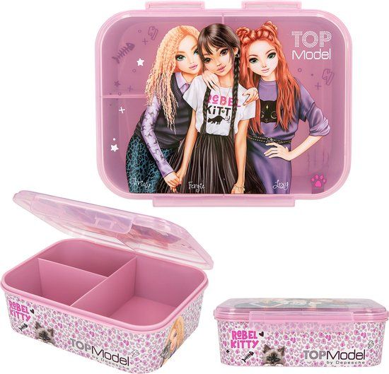 Depesche TOPModel Broodtrommel REBEL KITTY - Roze