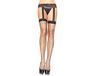 Leg Avenue Plus Size Garterbelt Stockings Zwart
