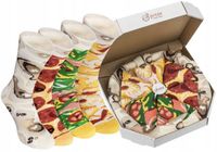 Rainbow Socks Pizza Socks Giftbox Sokken Heren Dames Maat 36/40 Zeevruchten Italiaanse Pepperoni 4 paar