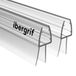 Ibergrif M102-100 Rechte Douchestrip PVC 100cm Doucheafdichting, 2 Pack, Geschikt voor 5/6/7/8 mm Glazen Deuren, Goede Afdichting, Transparant