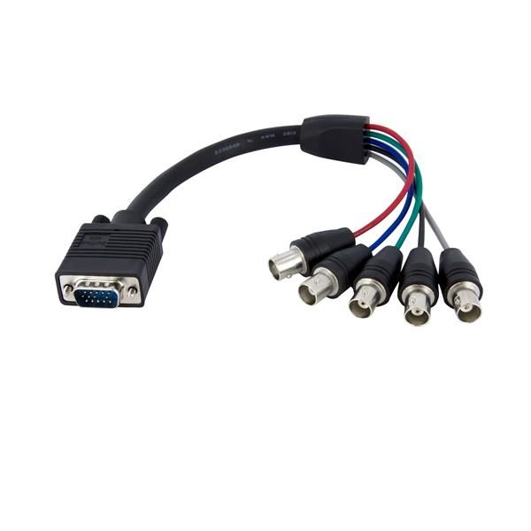 StarTech.com 30 cm Coax HD15 VGA-naar-5 BNC RGBHV-monitorkabel M/F