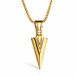 Mendes Jewelry Heren hanger Edelstaal Viking Arrow Gold