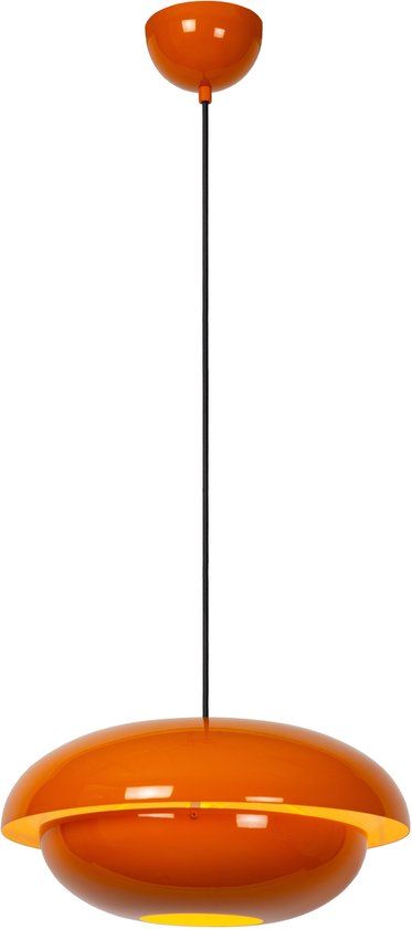 Lucide YOUNES - Hanglamp - Ø 40 cm - 1xE27 - Oranje