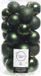 Decoris Kerstballen - 60 stuks - Donkergroen - 4-5-6 cm - Kunststof