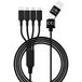Smrter câble de chargement USB Prise USB-A, prise USB-C, prise Apple Lightning, prise Apple Lightning, prise USB-micro-B 1,20 m Noir SMRTER_ELITE_L_BK
