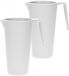 Excellent Houseware Carafe/carafe d'eau - 2x - blanc - 1500 ML - mélamine - D10 x H21 cm