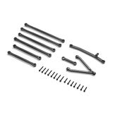 Axial AXI204001 Suspension Links, X-Long Wheel Base 153,7 mm: SCX24, grijs/zilver