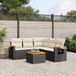 Maison Exclusive - Ensemble de jardin d'extérieur, 6 pièces, avec coussins, noir, en polyrotin