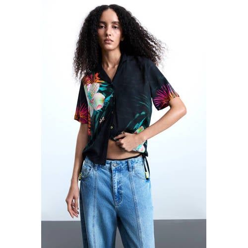 Desigual gebloemde blouse zwart