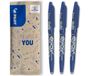 PILOT - Set van 3 FriXion Ball 07 - Uitwisbare pen met warmtegevoelige inkt - Navulbare rollerbalpen - Blauw - Medium punt
