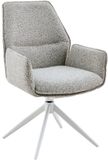 Starfurn Eetkamerstoel Hera - Beige Stof - Draaibaar - Incl. Armleuning - Set van 2
