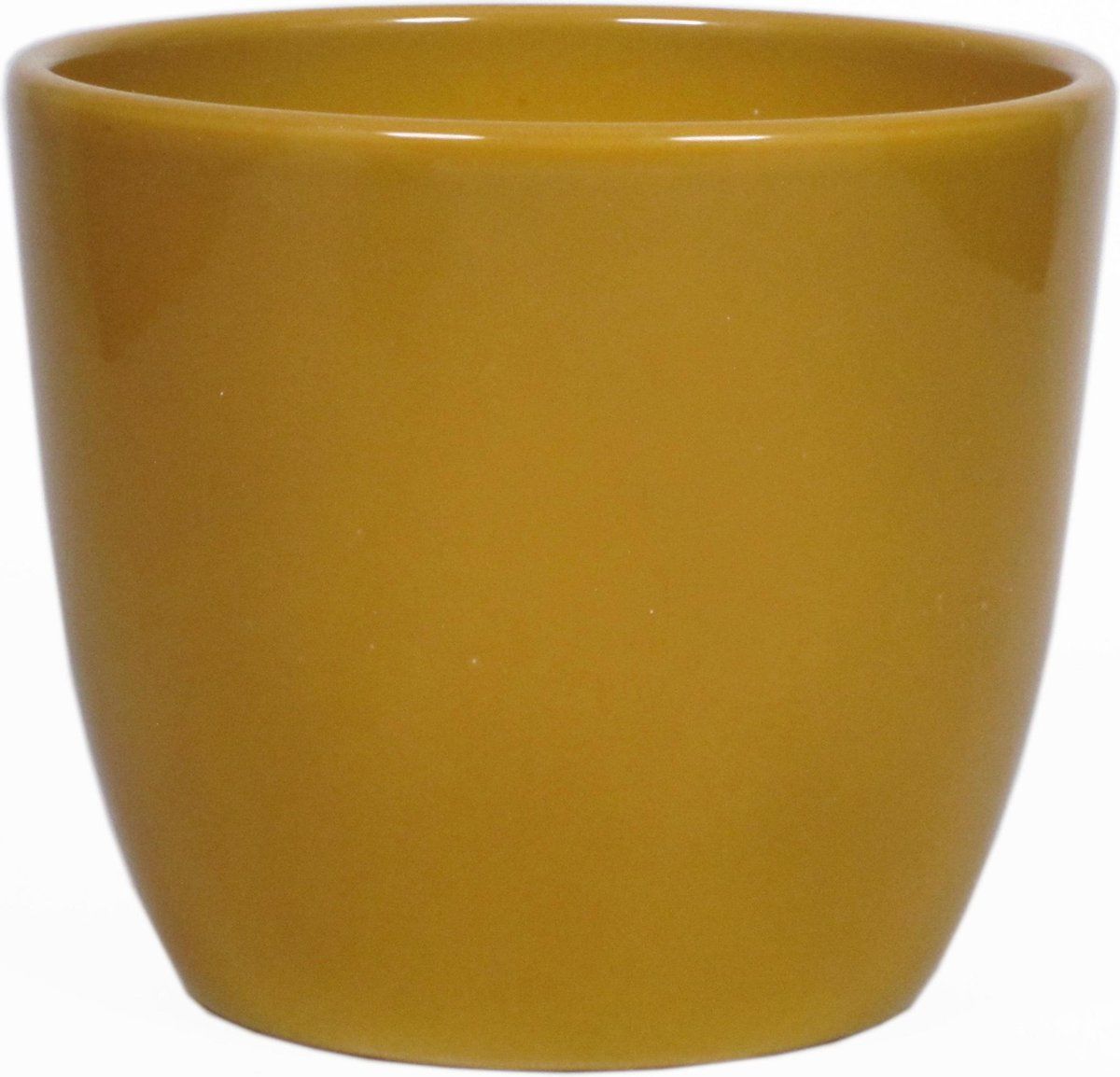 Floran Bloempot oker geel keramiek H12.5 x D13.5 cm
