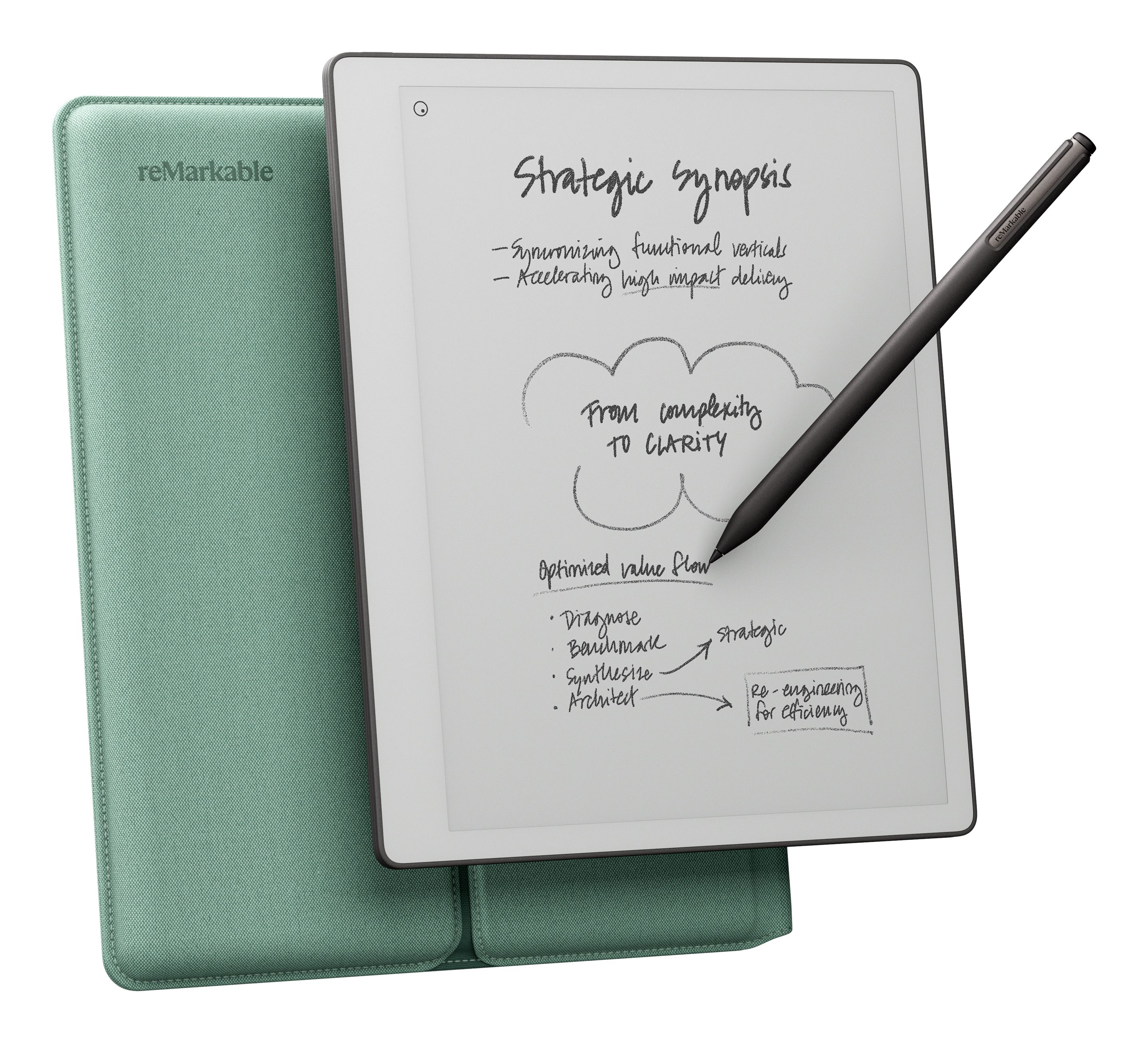 reMarkable Paper Pure met Sleeve Groen
