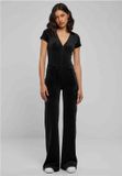 Urban Classics Velvet Jumpsuit - Women - Black - Size XL